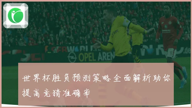 世界杯胜负预测策略全面解析助你提高竞猜准确率